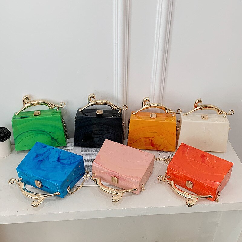 Acrylic Box Evening Bag – Seven Colours