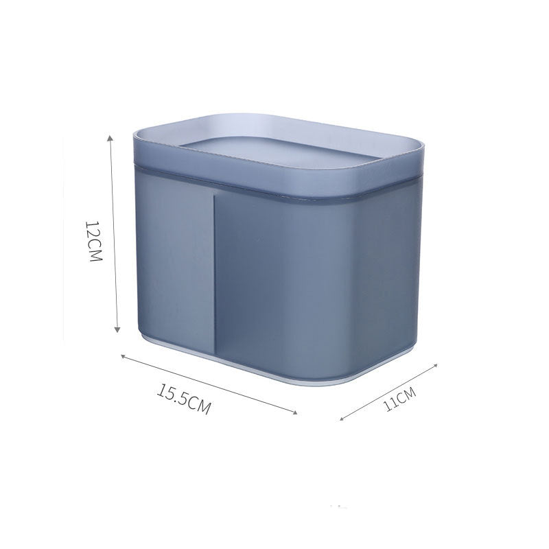 Desktop Cosmetic Storage Box Plastic Frosted Compartment With Lid Cosmetic Box Mask Box Dressing Table Finishing Box
