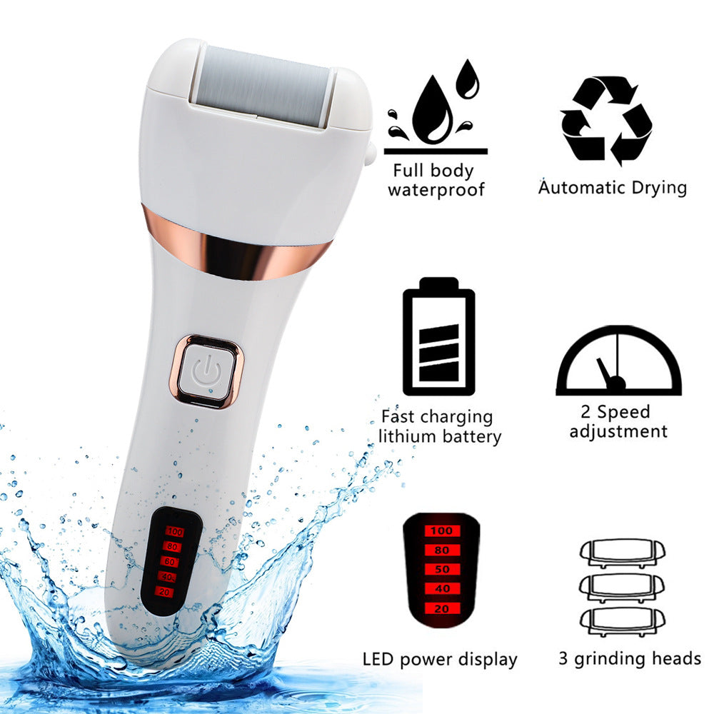 Waterproof Electric Foot Grinder Exfoliating Dead Skin Horny Home Rechargeable Foot Beauty Foot Grinder Kit