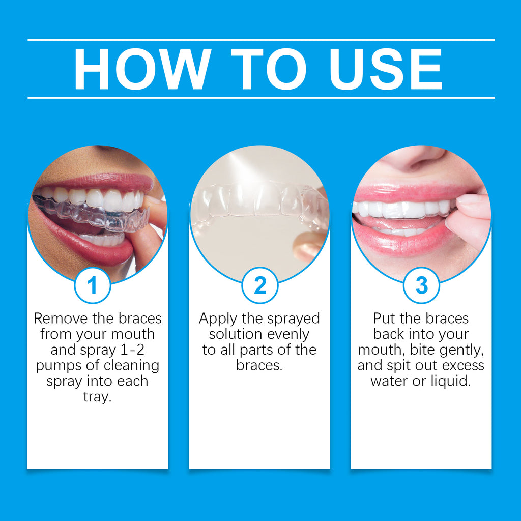 Denture Cleaner Spray, Denture Cleaner Cosmetic Teeth Denture Cleaner Spray Portable