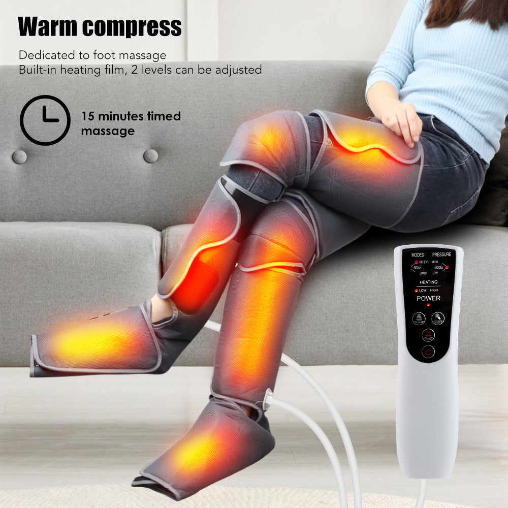 Air Compression Leg Massager with Heat – Grey
