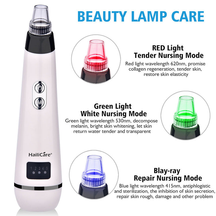 Electric Pore Vacuum with Five Suction Levels – White or Black