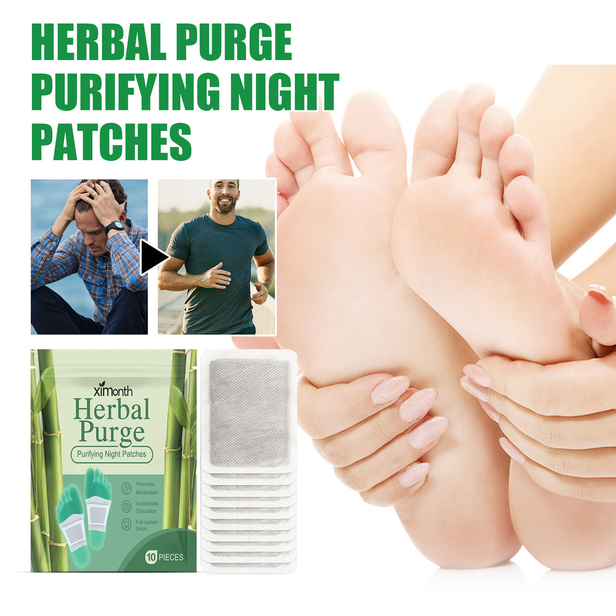 Herbal Foot Patches – Ginger and Mugwort Extracts