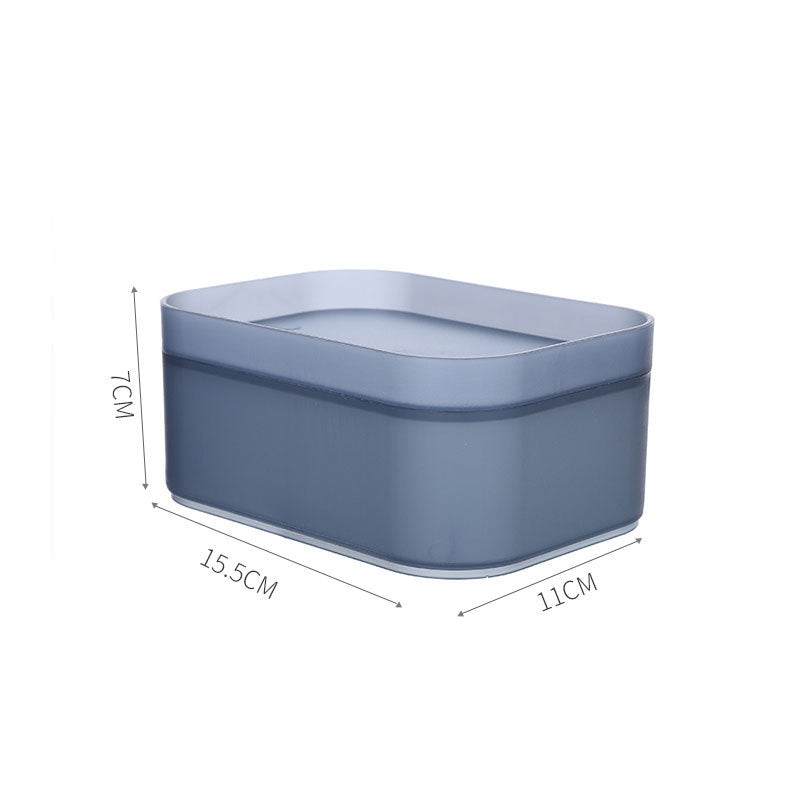 Desktop Cosmetic Storage Box Plastic Frosted Compartment With Lid Cosmetic Box Mask Box Dressing Table Finishing Box
