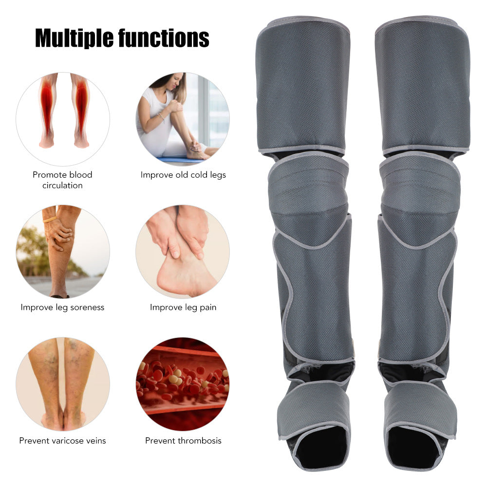 Air Compression Leg Massager with Heat – Grey