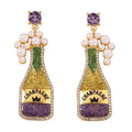 Luxury Carnival Cute Wine Bottle Earrings for Woman