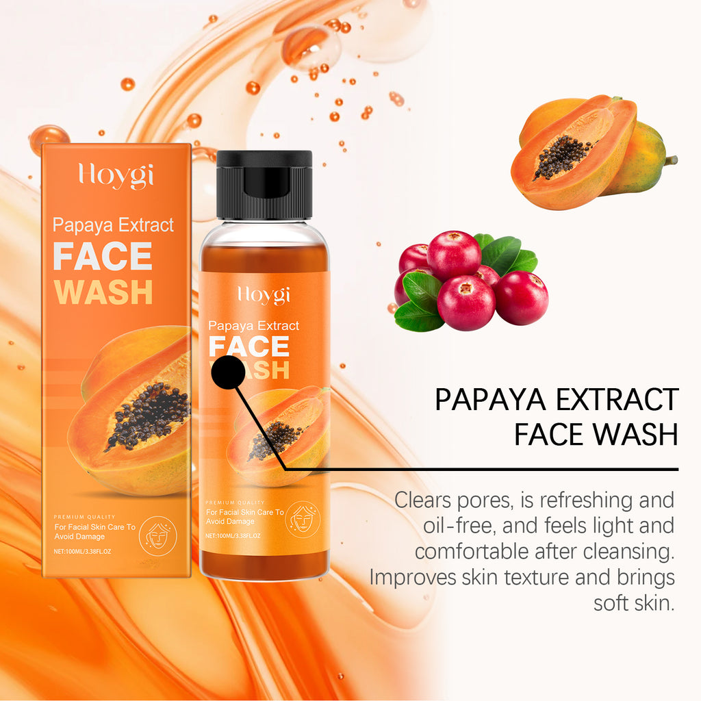 Papaya Face Wash Gentle Cleanser Not Tight Moisturizing Hydrating Moisturizing Skin Tender Skin Care Face Wash