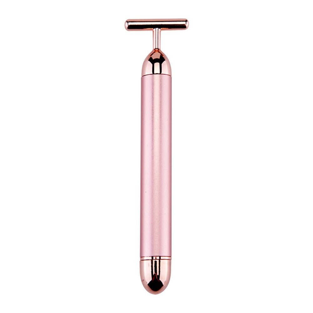 Vibration Facial Specialized Beauty T-shaped Massage Stick 24K Electric Gold Stick