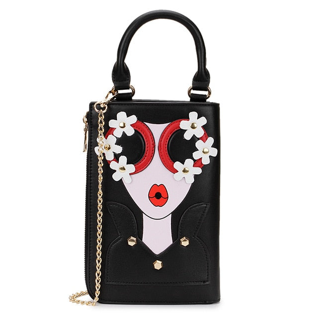 Woman Fashion Pattern Earrings Decorated Female Totes Ladies Shoulder Bag