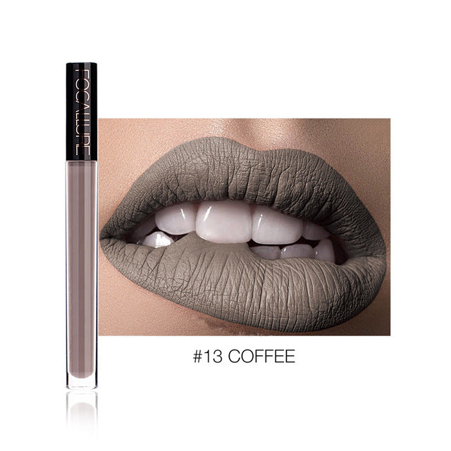 FOCALLURE Liquid Lipstick Makeup Matte Lip Tint Sexy Pigment Waterproof Batom Tint Nude Gloss Kiss-proof Lips Make up