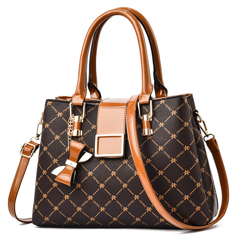 Newposs Fashion Woman Bag Female Hand Tote Bag Messenger Shoulder Bag Lady HandBag Set Luxury Composite Bag Designer