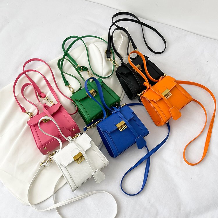 Textured Small Bag Mini Women's Bag New Fashion Korean Style One-Shoulder Messenger Bag Western Style Casual Hand-Held Small Square Bag
