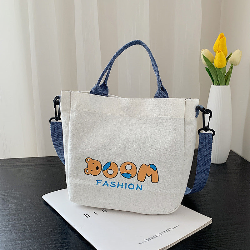Large Capacity High School And University Class Canvas Bag Japanese Literary Retro Tote Bag Summer Girl Hand Held Shoulder Bag