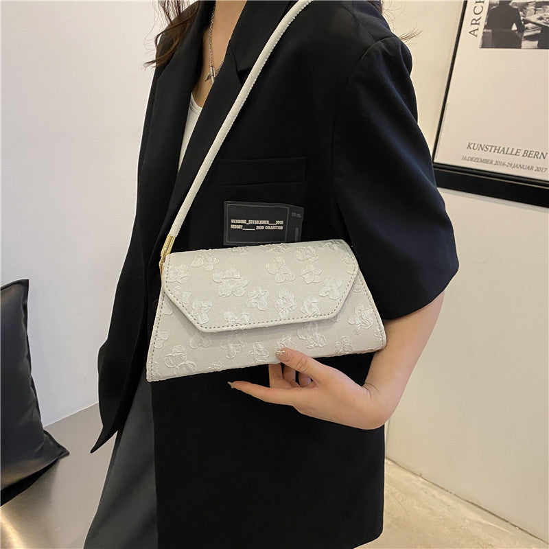 Small Polyester Shoulder Bag – Black, Khaki or White
