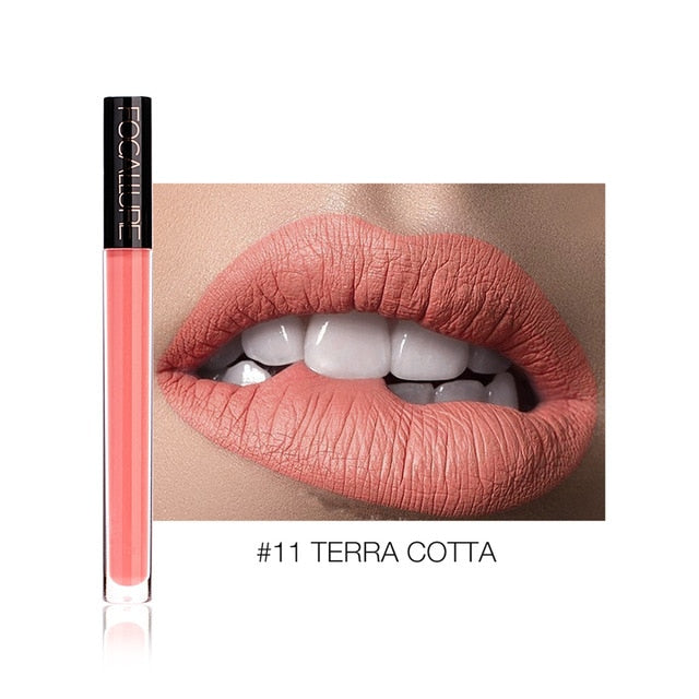 FOCALLURE Liquid Lipstick Makeup Matte Lip Tint Sexy Pigment Waterproof Batom Tint Nude Gloss Kiss-proof Lips Make up