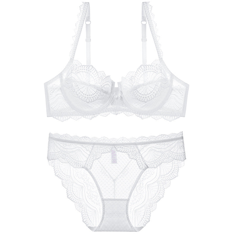 Sexy Lingerie Thin Pure Desire Lace Plus Size Women's Large Chest Minimizer Push-Up Bra