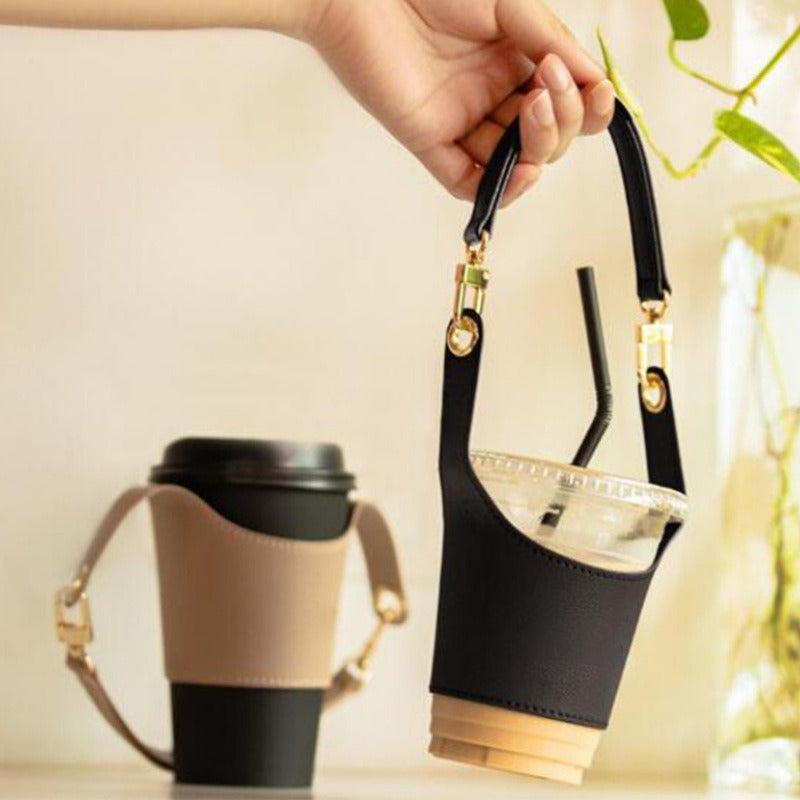 Adjustable Cup Carrier with Metal Buckle – Three Colours