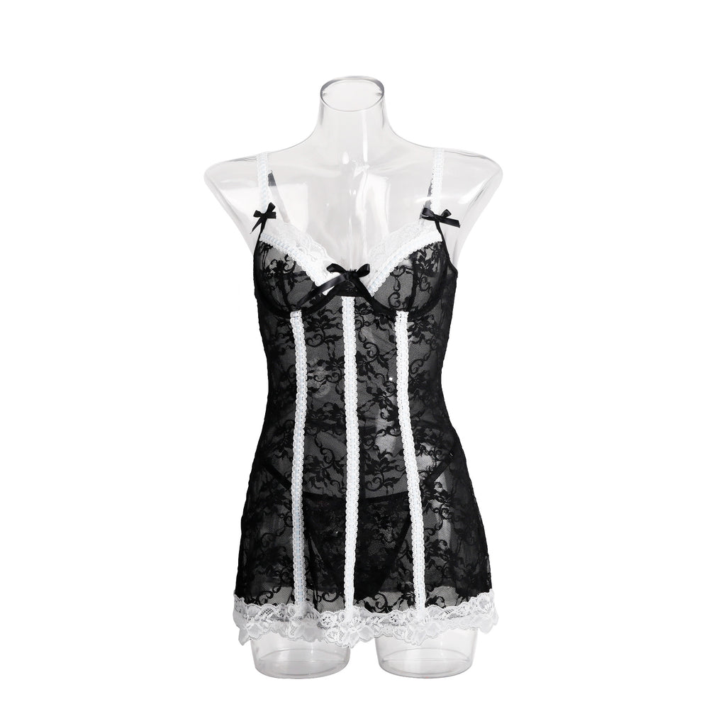 Perspective lace jumpsuit