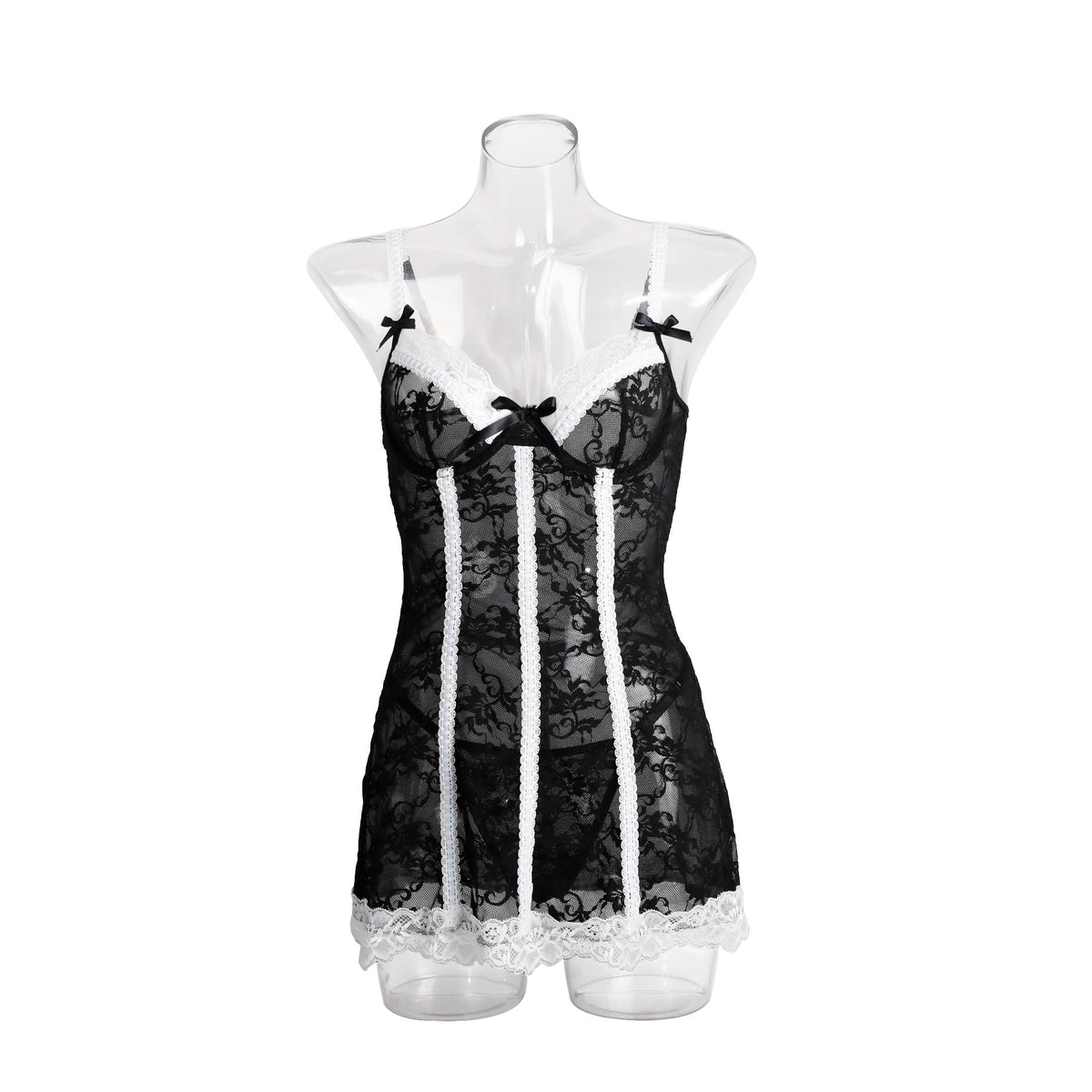 Perspective lace jumpsuit
