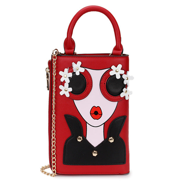 Woman Fashion Pattern Earrings Decorated Female Totes Ladies Shoulder Bag