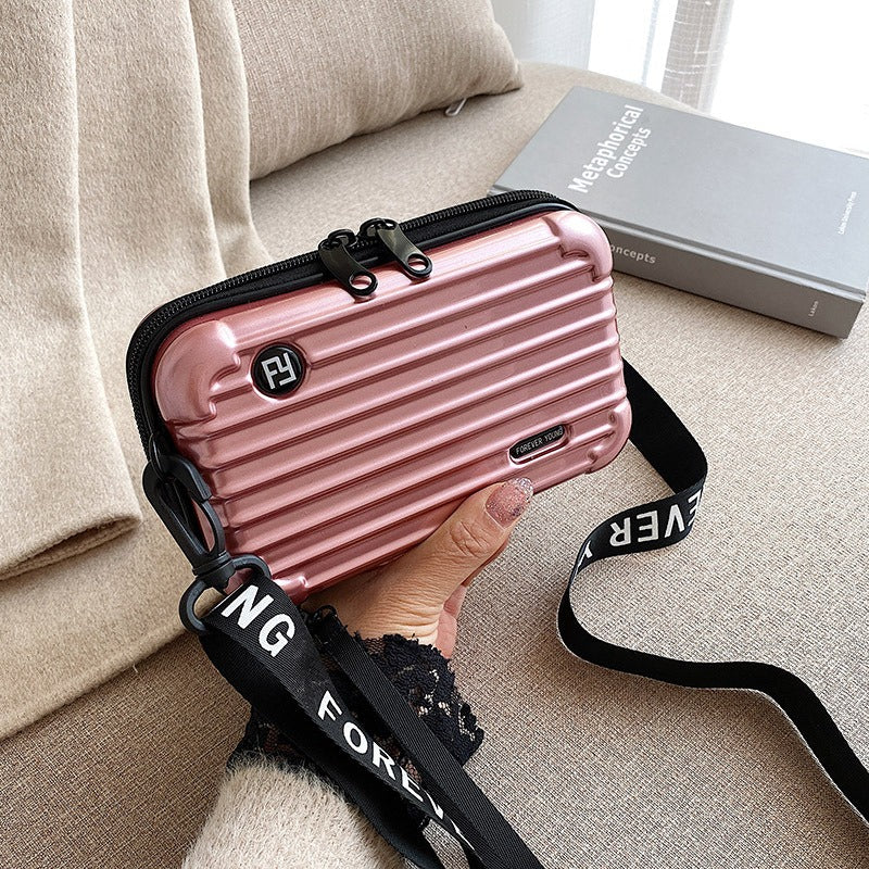 PC hard shell toiletry bag 7-inch shoulder crossbody bag hand storage bag suitcase small bag