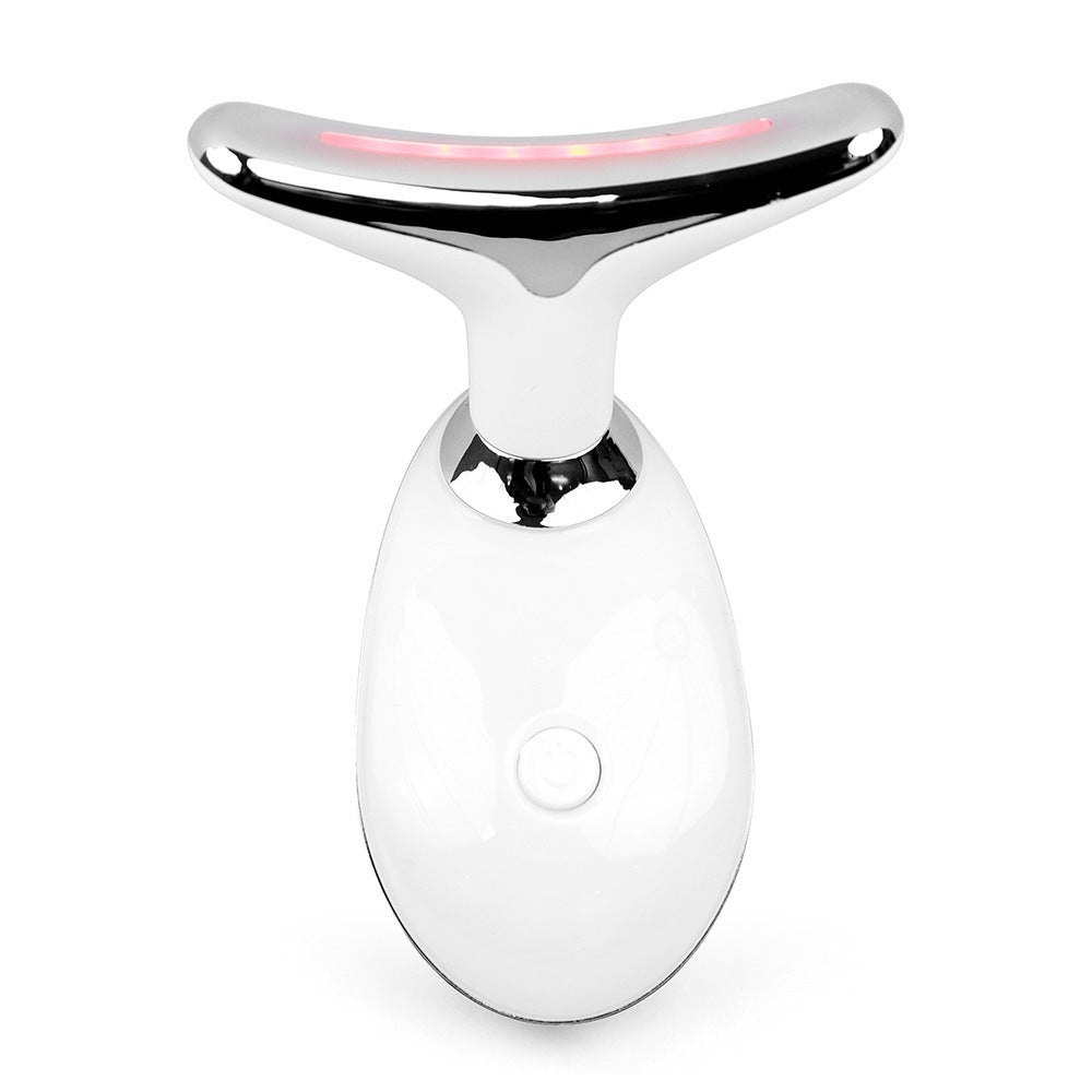 Neck beauty device vibration massage neck wrinkle device lifting neck and facial color light introduction beauty device