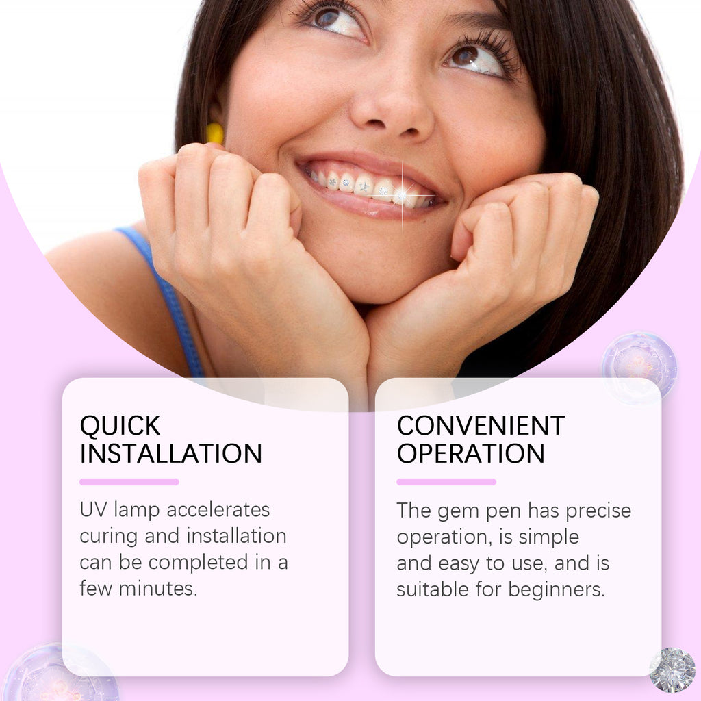 Dental Beauty Set Fashion Beauty Decorative Diamond Combination Personality Sparkle Light Up Smile Style