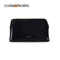 Simple Black Cosmetic Bag Waterproof Mirror Leather Material Wash Bag Multi-Functional Large Capacity Cosmetic Storage Bag