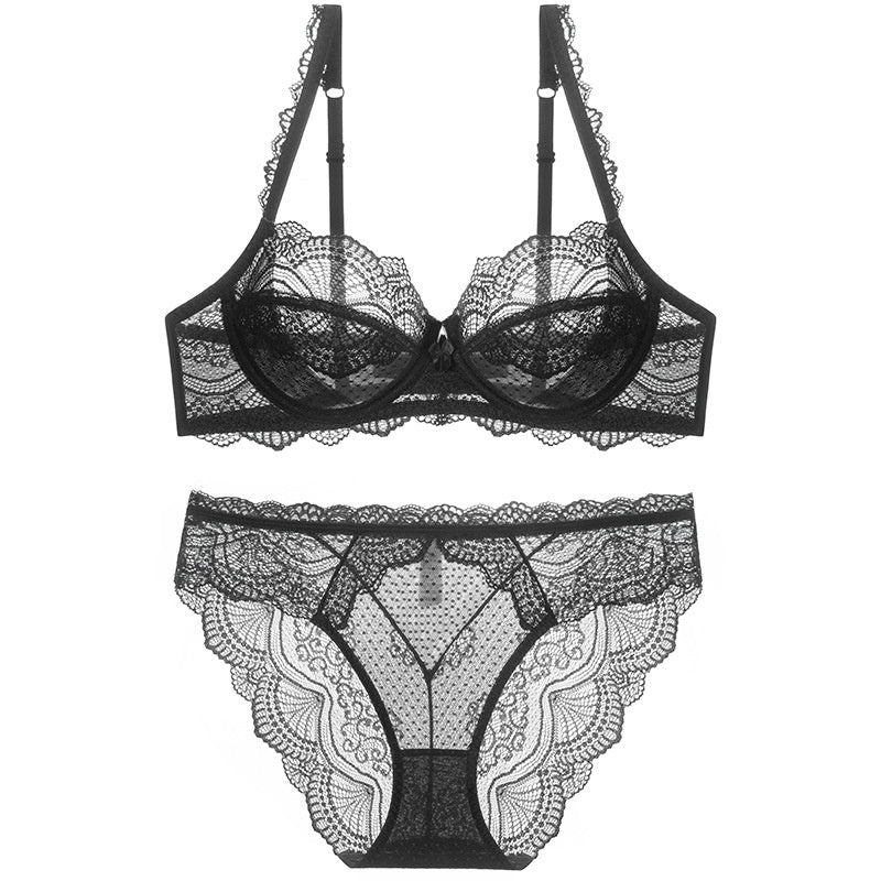 Sexy Lingerie Thin Pure Desire Lace Plus Size Women's Large Chest Minimizer Push-Up Bra