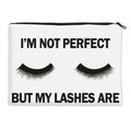 Deanfun Cosmetic Bags 3D Printed Eyelash with Letter Necessaries for Women Travelling