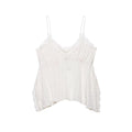 Lace wrinkle effect lingerie style top for spring