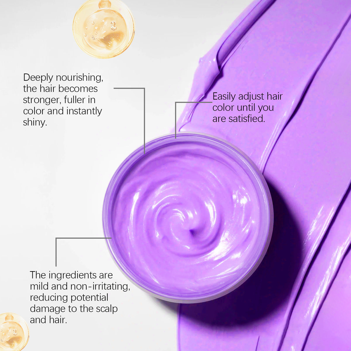 Magic Beauty wax series, colorful hair color herbal gentle moisturizing hair care and easy coloring hair conditioner